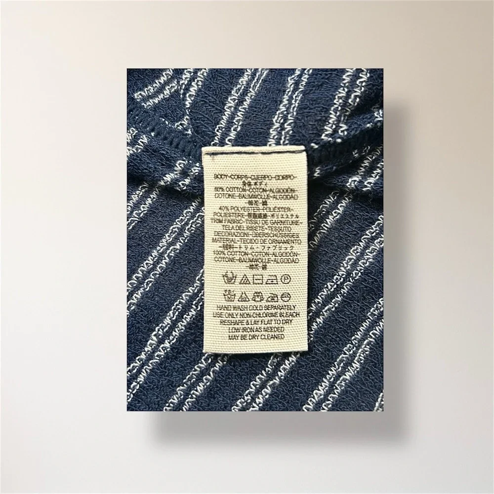 Free People XS Blue Striped Embroidered Faux Wrap Tank Boho Floral Top Festival‎